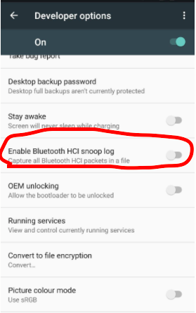 Android Bluetooth Sniffer