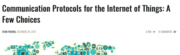 IoT Protocols: A Few choices
